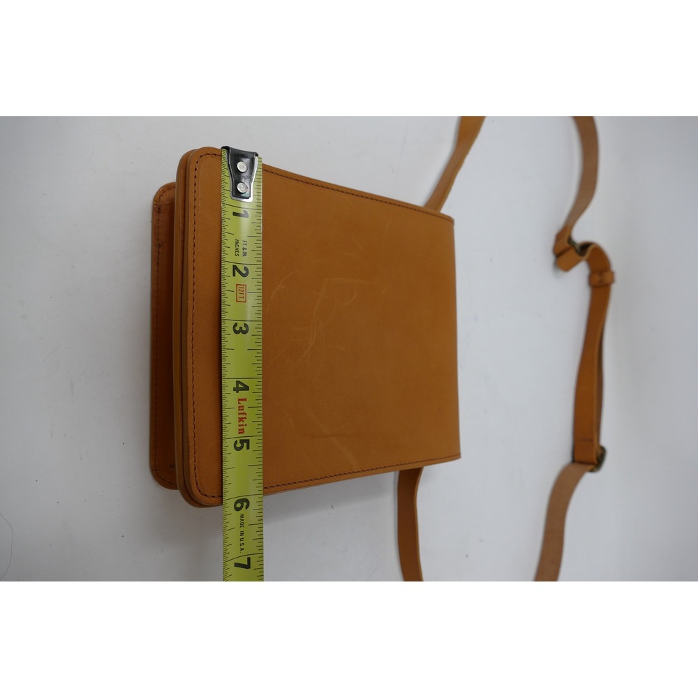 Infinity Firenze Leather Crossbody Bag Small Purse Tan Italian Designer - Picture 6 of 7